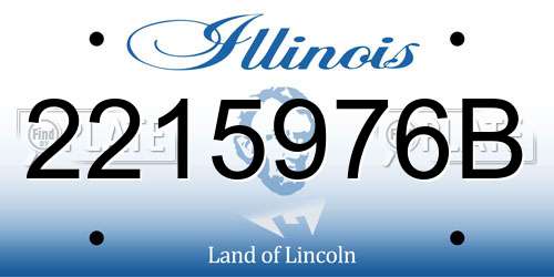 2215976B Illinois License Plate