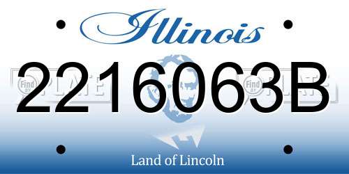 2216063B Illinois License Plate