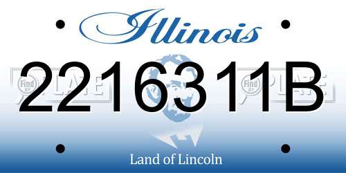 2216311B Illinois License Plate
