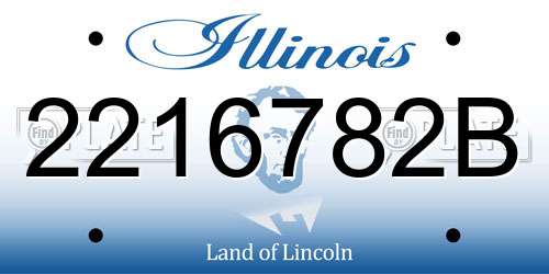 2216782B Illinois License Plate