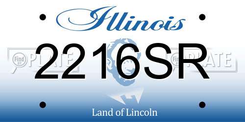 2216SR Illinois License Plate