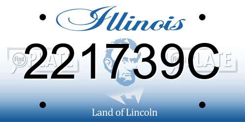 221739C Illinois License Plate