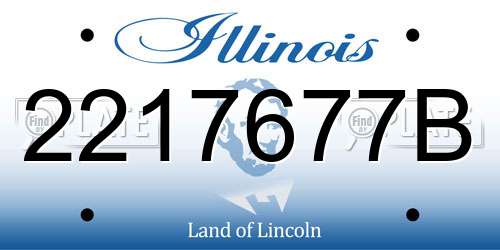 2217677B Illinois License Plate