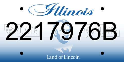 2217976B Illinois License Plate