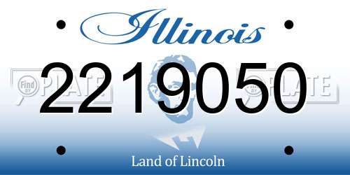 2219050 Illinois License Plate