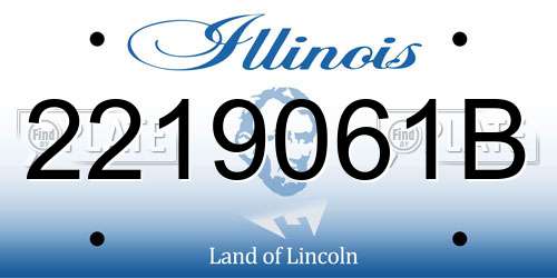 2219061B Illinois License Plate
