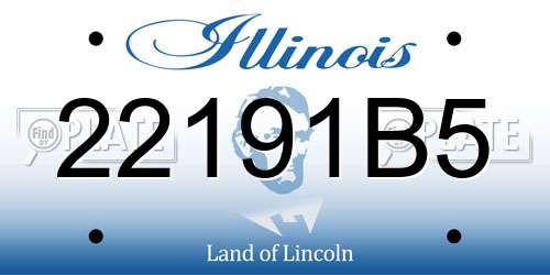 22191B5 Illinois License Plate