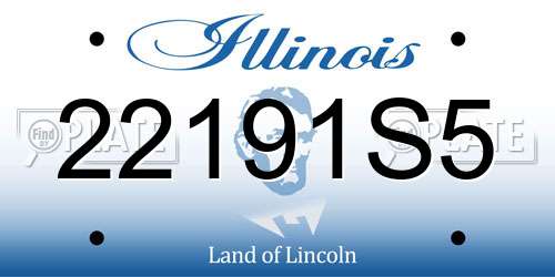 22191S5 Illinois License Plate