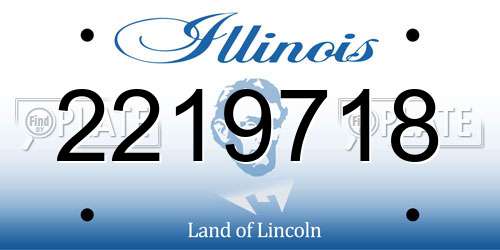 2219718 Illinois License Plate