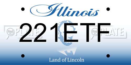 221ETF Illinois License Plate
