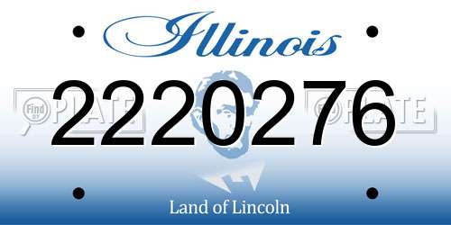 2220276 Illinois License Plate