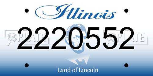 2220552 Illinois License Plate