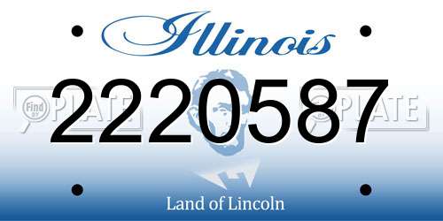 2220587 Illinois License Plate