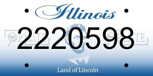 2220598 Illinois License Plate