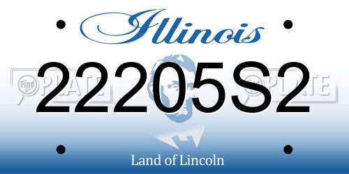 22205S2 Illinois License Plate