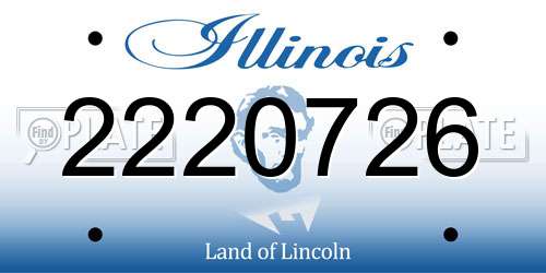 2220726 Illinois License Plate