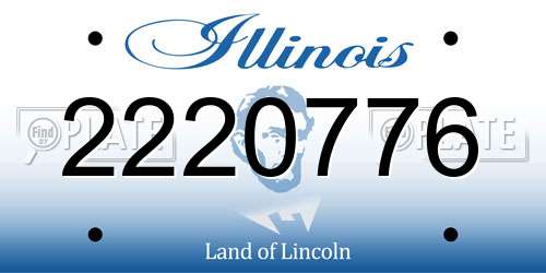2220776 Illinois License Plate