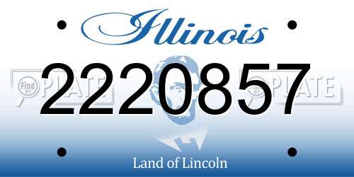 2220857 Illinois License Plate