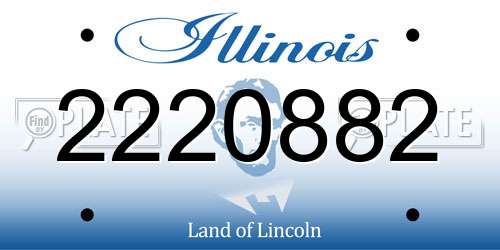 2220882 Illinois License Plate