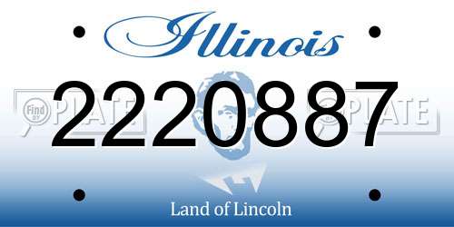 2220887 Illinois License Plate
