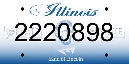 2220898 Illinois License Plate