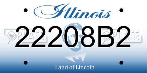 22208B2 Illinois License Plate