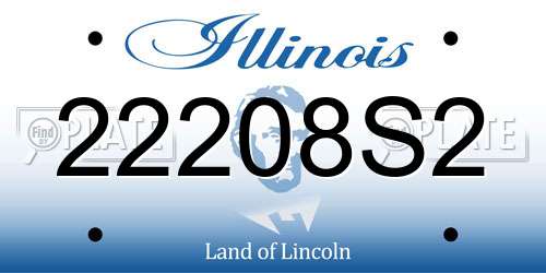 22208S2 Illinois License Plate