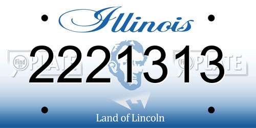 2221313 Illinois License Plate