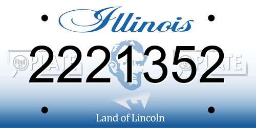 2221352 Illinois License Plate