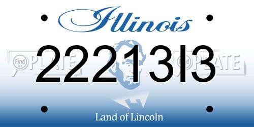 22213I3 Illinois License Plate