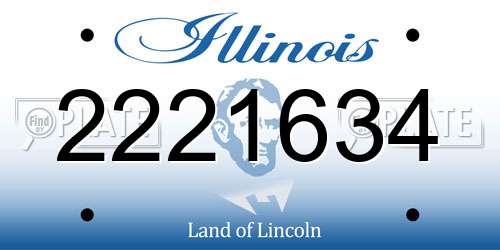 2221634 Illinois License Plate