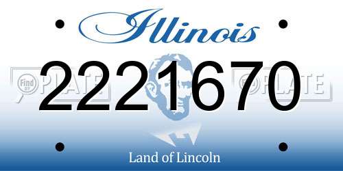 2221670 Illinois License Plate