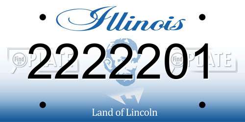 2222201 Illinois License Plate