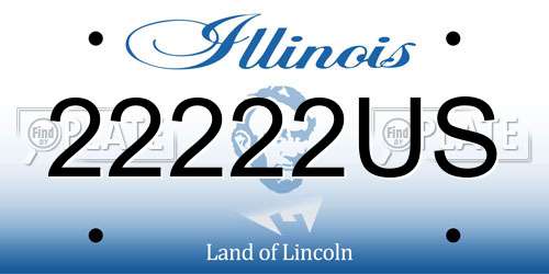 22222US Illinois License Plate