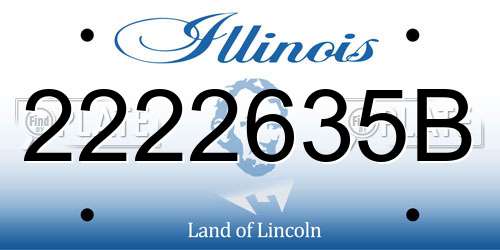 2222635B Illinois License Plate