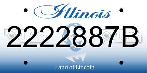 2222887B Illinois License Plate
