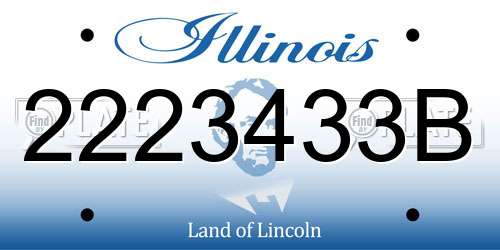 2223433B Illinois License Plate