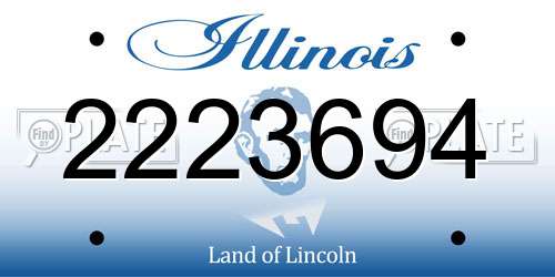 2223694 Illinois License Plate