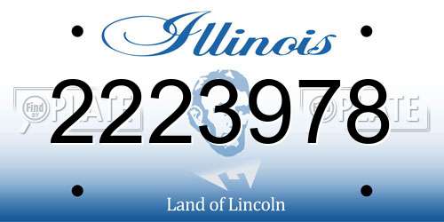 2223978 Illinois License Plate