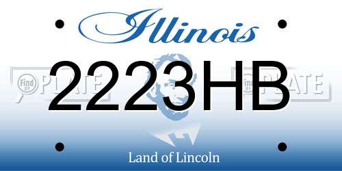 2223HB Illinois License Plate