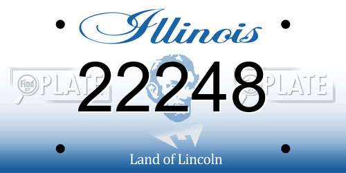 22248 Illinois License Plate