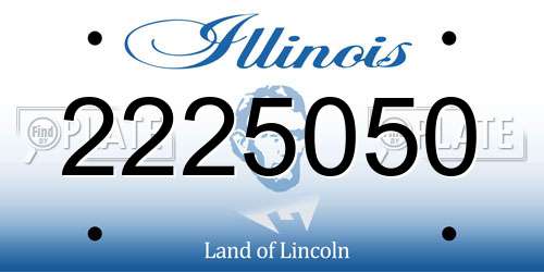 2225050 Illinois License Plate