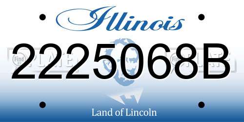 2225068B Illinois License Plate