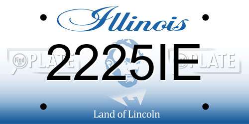 2225IE Illinois License Plate