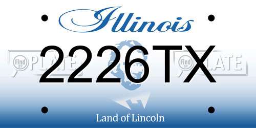 2226TX Illinois License Plate