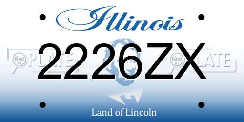 2226ZX Illinois License Plate