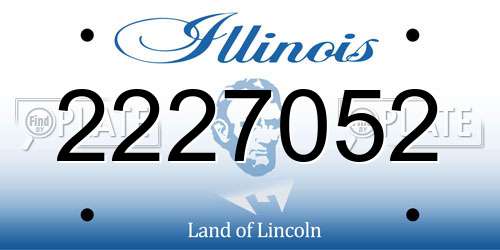 2227052 Illinois License Plate