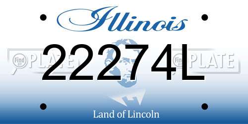 22274L Illinois License Plate