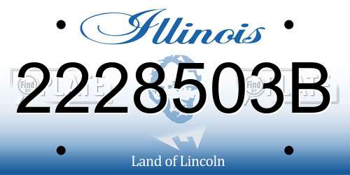 2228503B Illinois License Plate