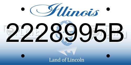 2228995B Illinois License Plate